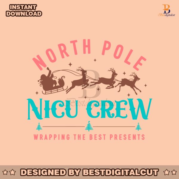 north-pole-nicu-nurse-wrapping-the-best-presents-svg-file
