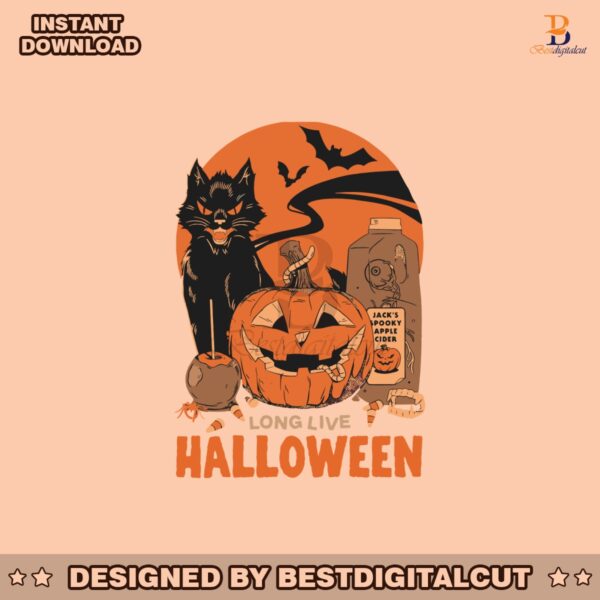 vintage-long-live-halloween-black-cat-svg-graphic-design-file