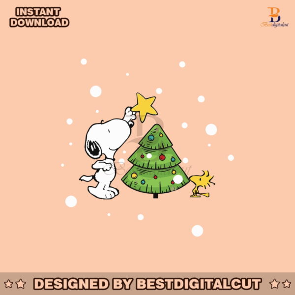 retro-christmas-tree-snoopy-dog-svg-digital-cricut-file