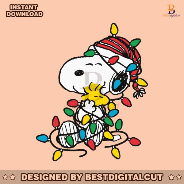 snoopy-and-woodstock-christmas-lights-svg-download