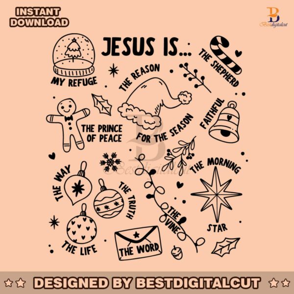 retro-nativity-jesus-is-the-reason-svg-cutting-digital-file