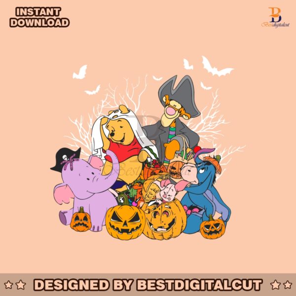 retro-halloween-bear-and-friends-masquerade-svg-cricut-file