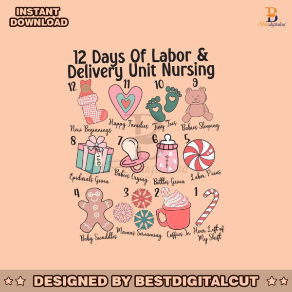 12-days-of-labor-and-delivery-nurse-christmas-svg-download