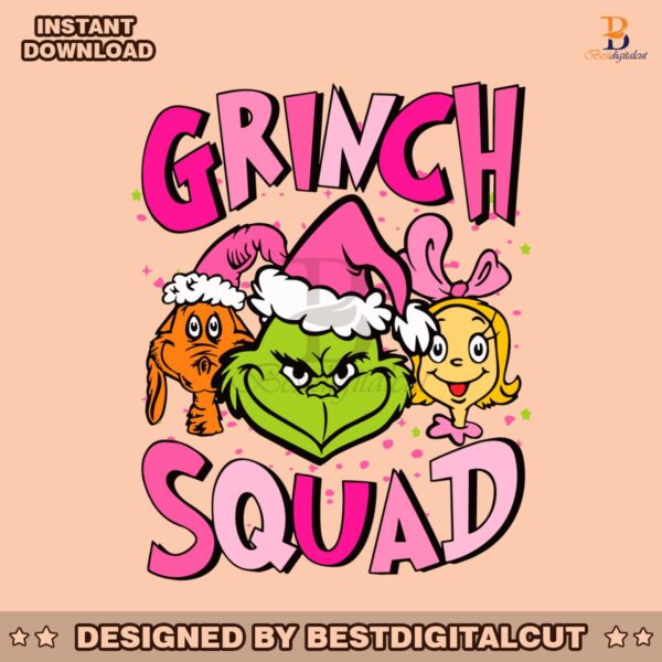 retro-pink-christmas-grinch-squad-svg-digital-cricut-file