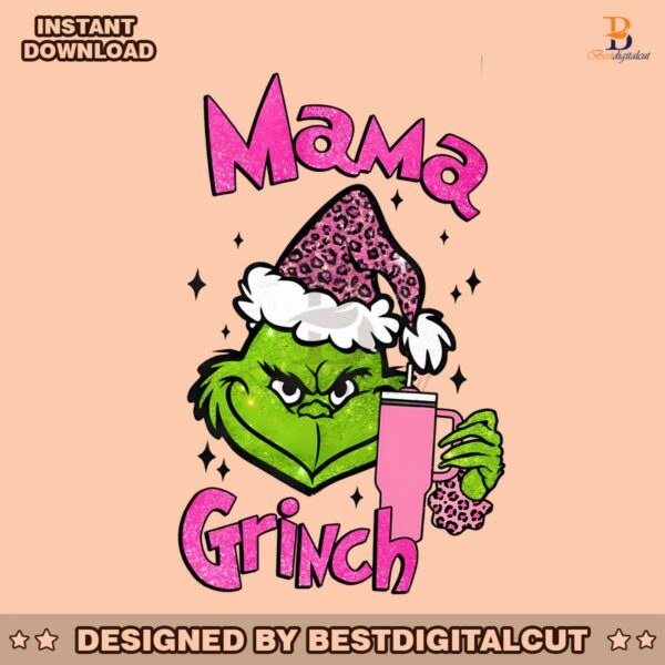 glitter-mama-grinch-christmas-png-sublimation-download