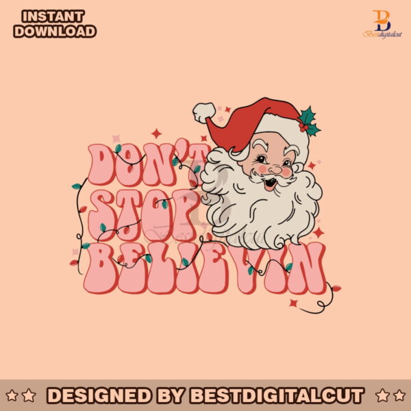 retro-groovy-dont-stop-believin-christmas-svg-download