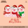 ho-ho-ho-merry-christmas-pig-santa-hat-png-download