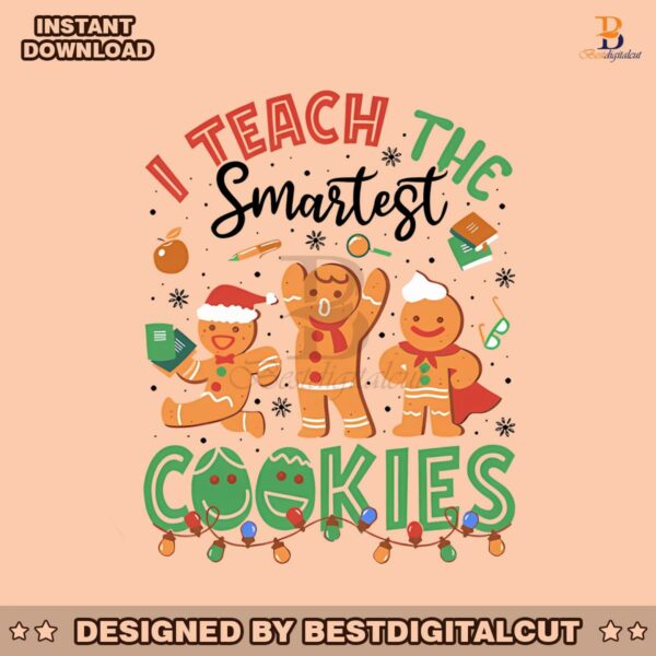 retro-i-teach-the-smartest-cookies-png-sublimation-design