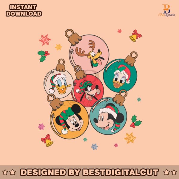 vintage-disney-ornament-mickey-and-friends-svg-download