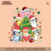 bluey-characters-merry-christmas-png-sublimation-file