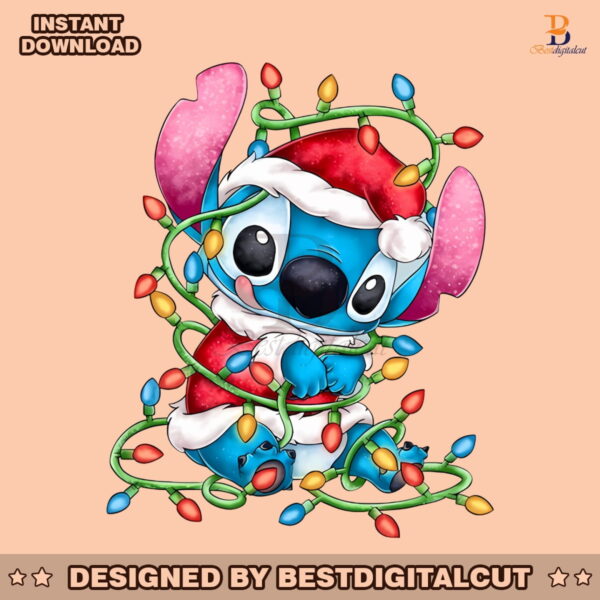 retro-lilo-and-stitch-christmas-lights-png-download-file