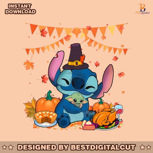 stitch-and-yoda-thanksgiving-pumpkin-png-download