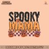 checkered-spooky-mama-pumpkin-svg-graphic-design-file
