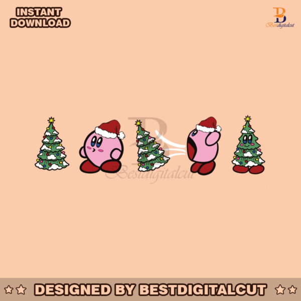 funny-kirby-christmas-tree-svg-graphic-design-file