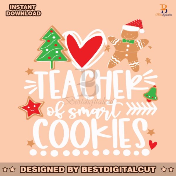 teacher-of-smart-cookies-christmas-tree-svg-digital-files