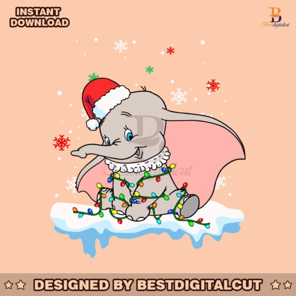 disney-dumbo-santa-christmas-lights-svg-cricut-file