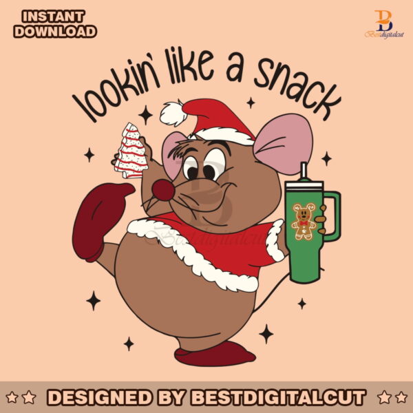 lookin-like-a-snack-gus-christmas-cake-svg-digital-file