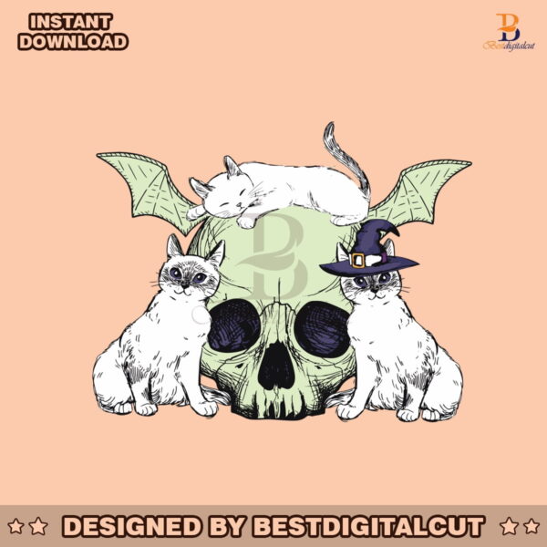 mystic-cat-halloween-purple-cat-and-skull-svg-graphic-file