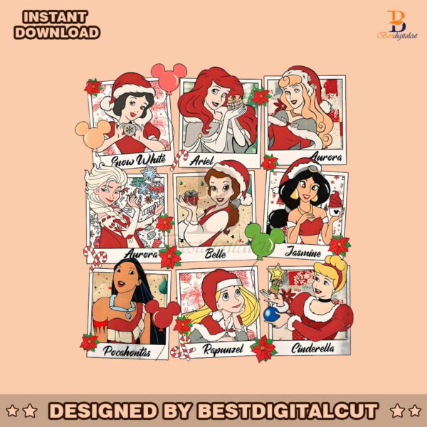 retro-disney-princess-christmas-santa-hat-png-download
