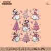 vintage-mickey-and-friends-pink-christmas-tree-png-file