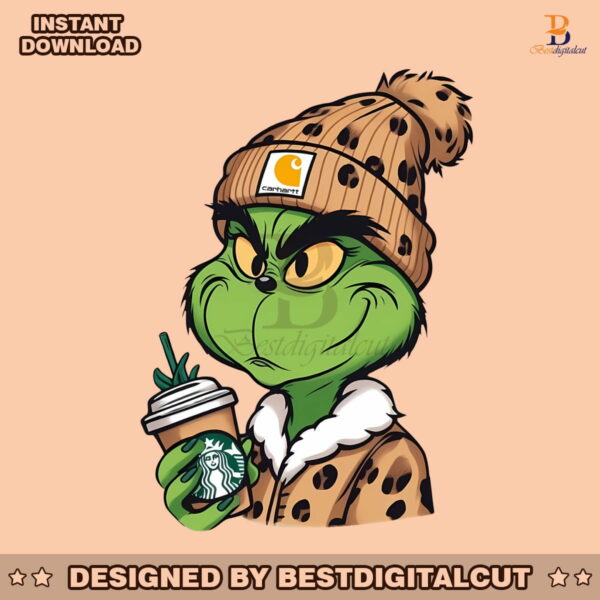 grinch-boujee-christmas-leopard-png-download-file