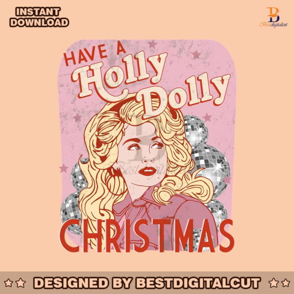 retro-have-a-holly-dolly-christmas-png