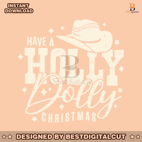 retro-holly-dolly-christmas-svg
