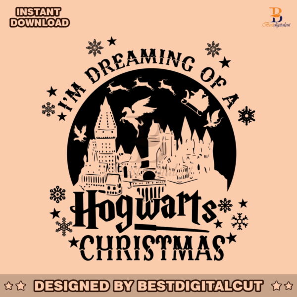 dreaming-of-a-hogwarts-christmas-svg