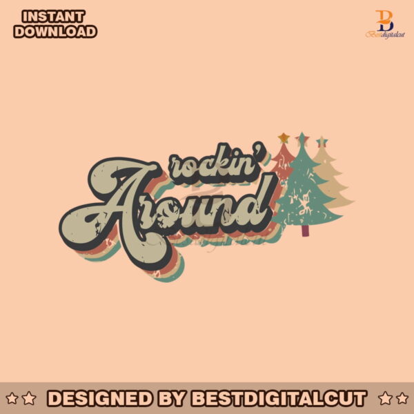 retro-vintage-rocking-around-the-christmas-tree-svg-file