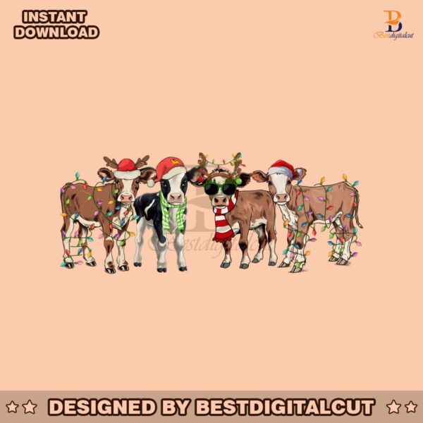 christmas-cow-santa-hat-funny-farm-animal-png-download