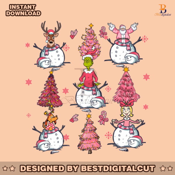 pink-merry-grinchmas-snowman-png