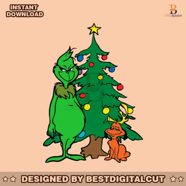 grinch-and-max-christmas-tree-svg