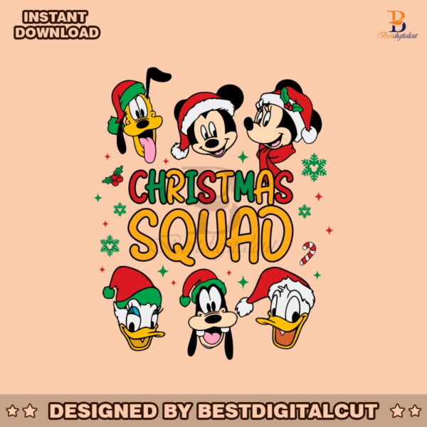 christmas-squad-disney-mickey-and-friends-svg-cricut-file