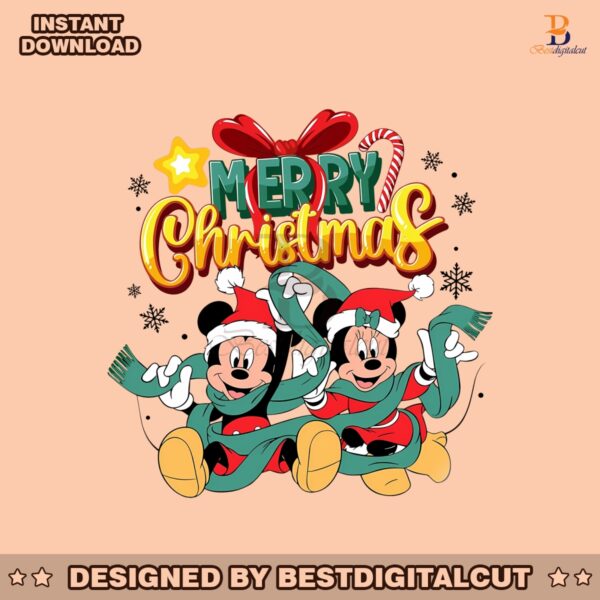 merry-christmas-minnie-mickey-magic-kingdom-svg-file