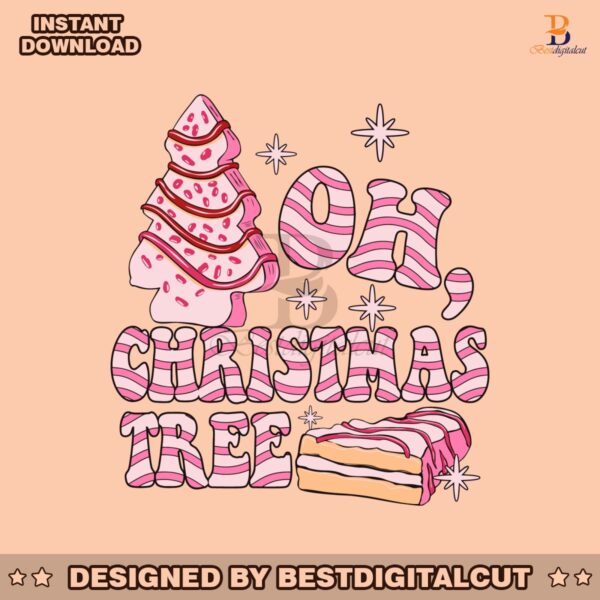funny-pink-cake-oh-christmas-tree-svg-cutting-digital-file