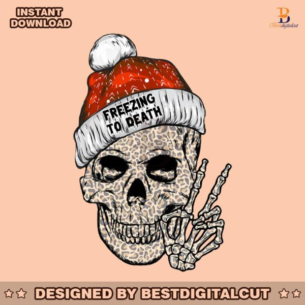 christmas-freezing-to-death-leopard-skull-png-download