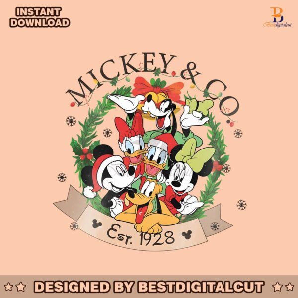 mickey-and-co-est-1928-xmas-wreath-png-sublimation