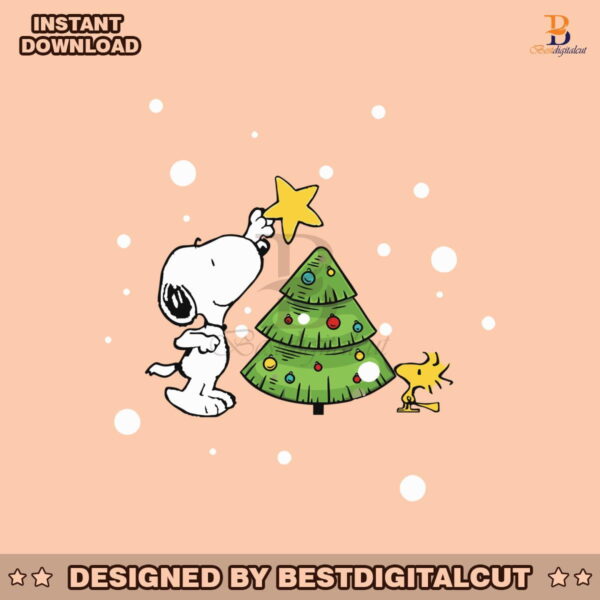 retro-christmas-tree-snoopy-dog-svg-digital-cricut-file