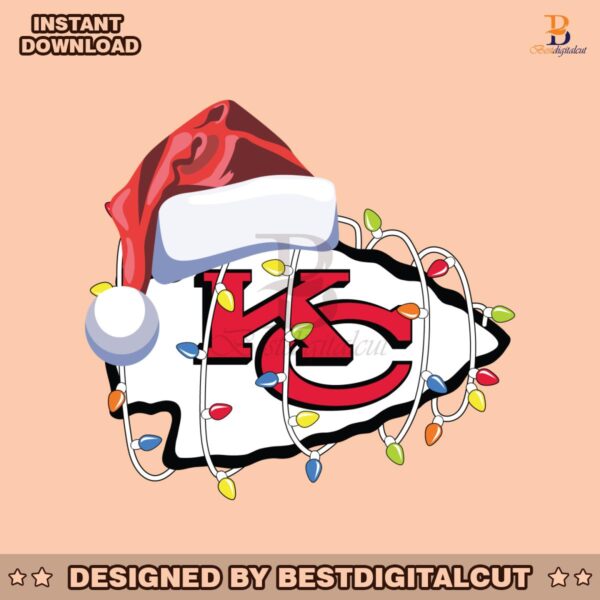 chiefs-with-santa-hat-and-christmas-light-svg
