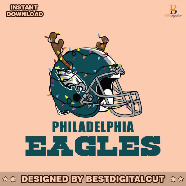 philadelphia-eagles-helmet-deer-antlers-svg-digital-download