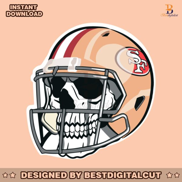 skull-wear-san-francisco-49ers-football-helmet-svg