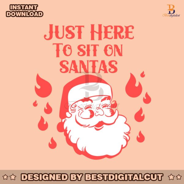 retro-just-here-to-sit-santa-svg-graphic-design-file