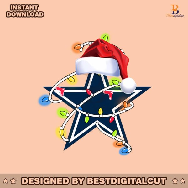 cowboys-with-santa-hat-and-christmas-light-png