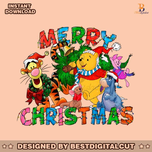 retro-merry-christmas-pooh-friends-png