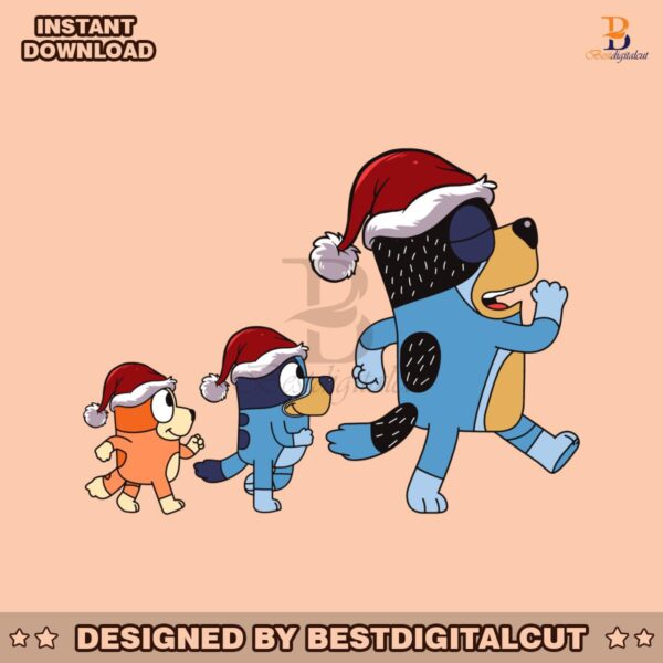 christmas-bluey-family-santa-hat-svg-digital-cricut-file