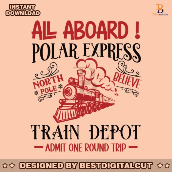 all-aboard-polar-expres-train-depot-svg