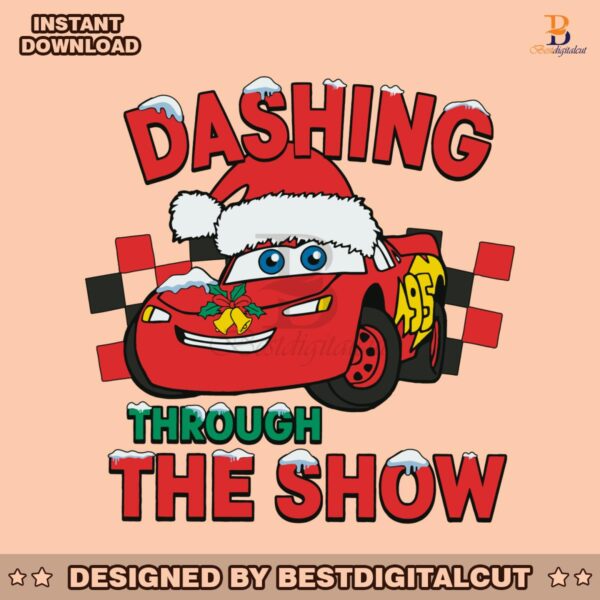 dashing-through-the-snow-lightning-mcqueen-svg