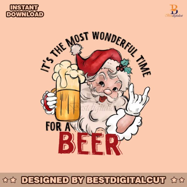 funny-santa-wonderful-time-for-a-beer-png