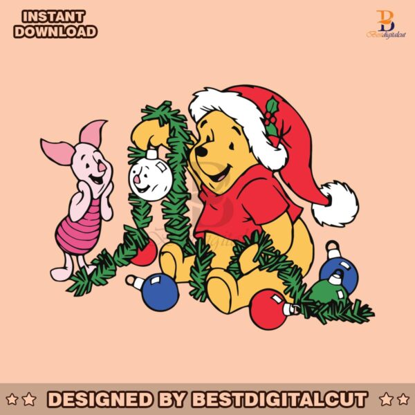 winnie-the-pooh-and-piglet-christmas-svg