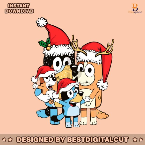 bluey-family-friends-merry-christmas-svg